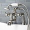 Kingston Brass KS248PN Deck Mount Clawfoot Tub Faucet with Hand Shower, Polished Nickel KS248PN - alternate 3